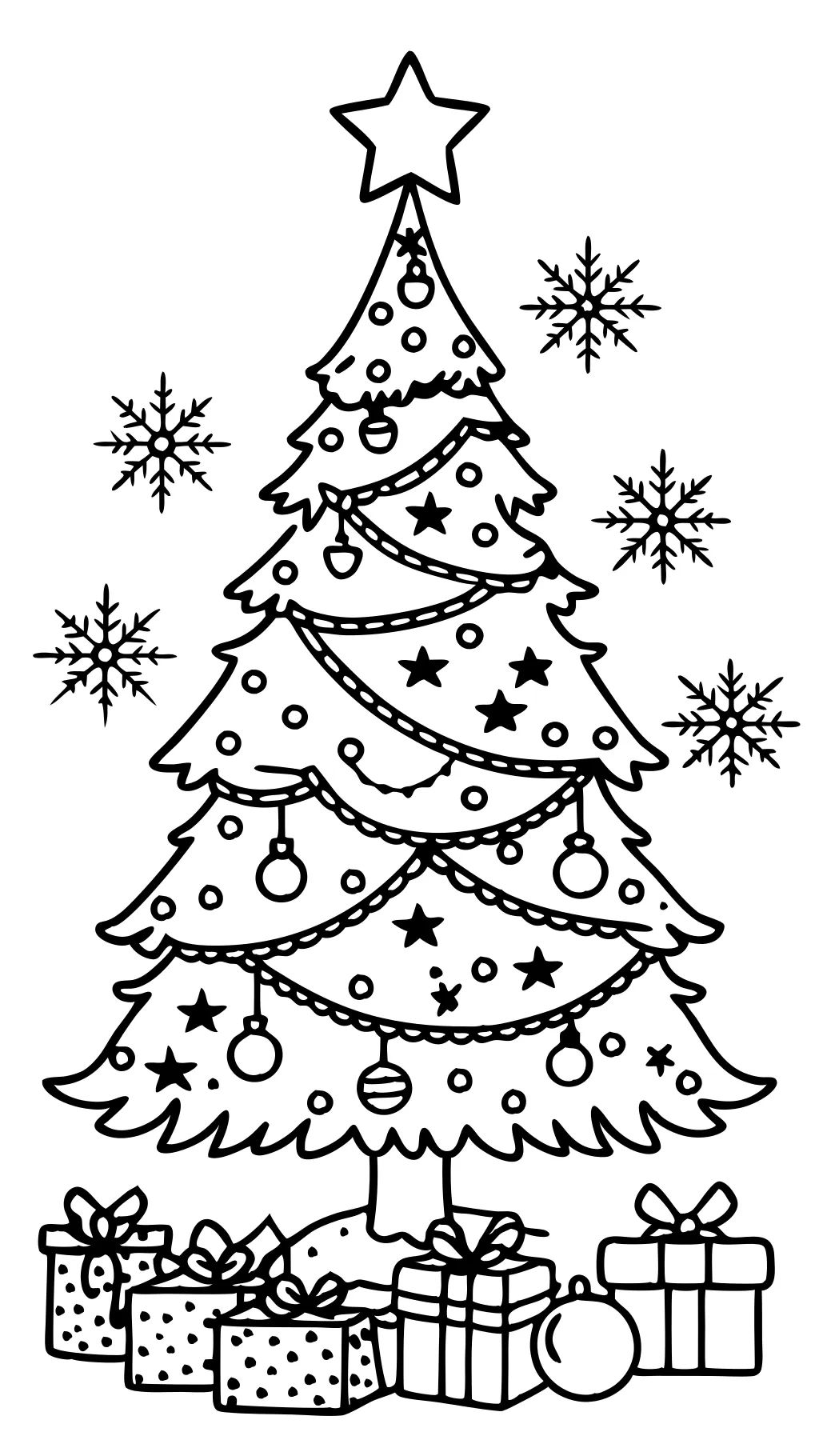 christmas tree coloring pages for adults